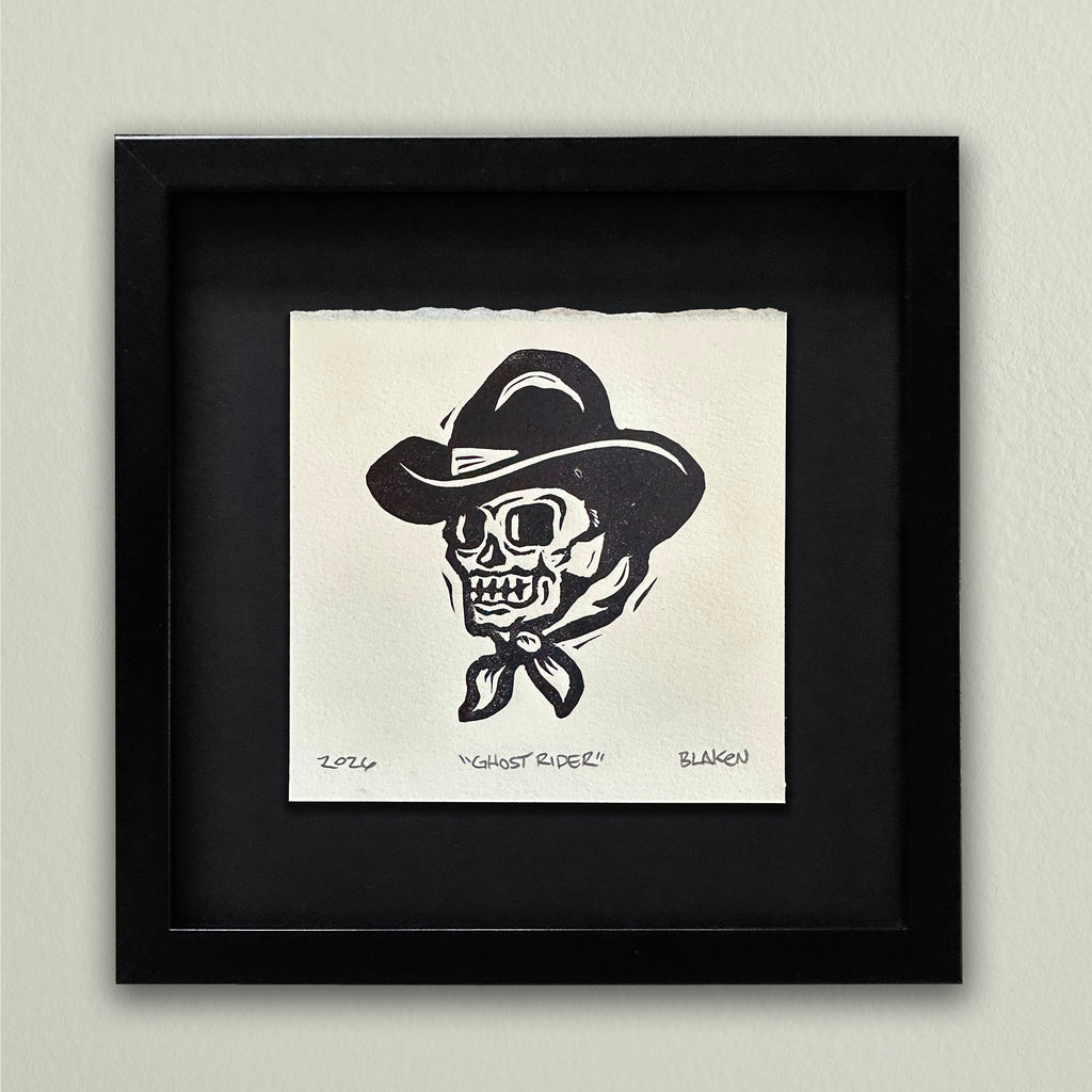 Ghost Rider - Lino Print