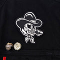 Cowboy Skull - Embroidered Iron on Patch