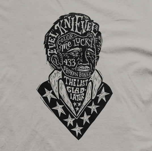 Evel Knievel Handprinted T-shirt