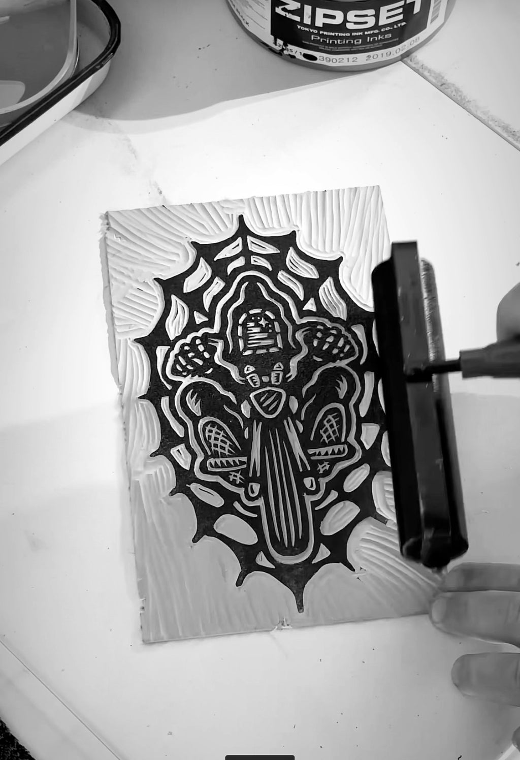 Into The Unknown Lino Print