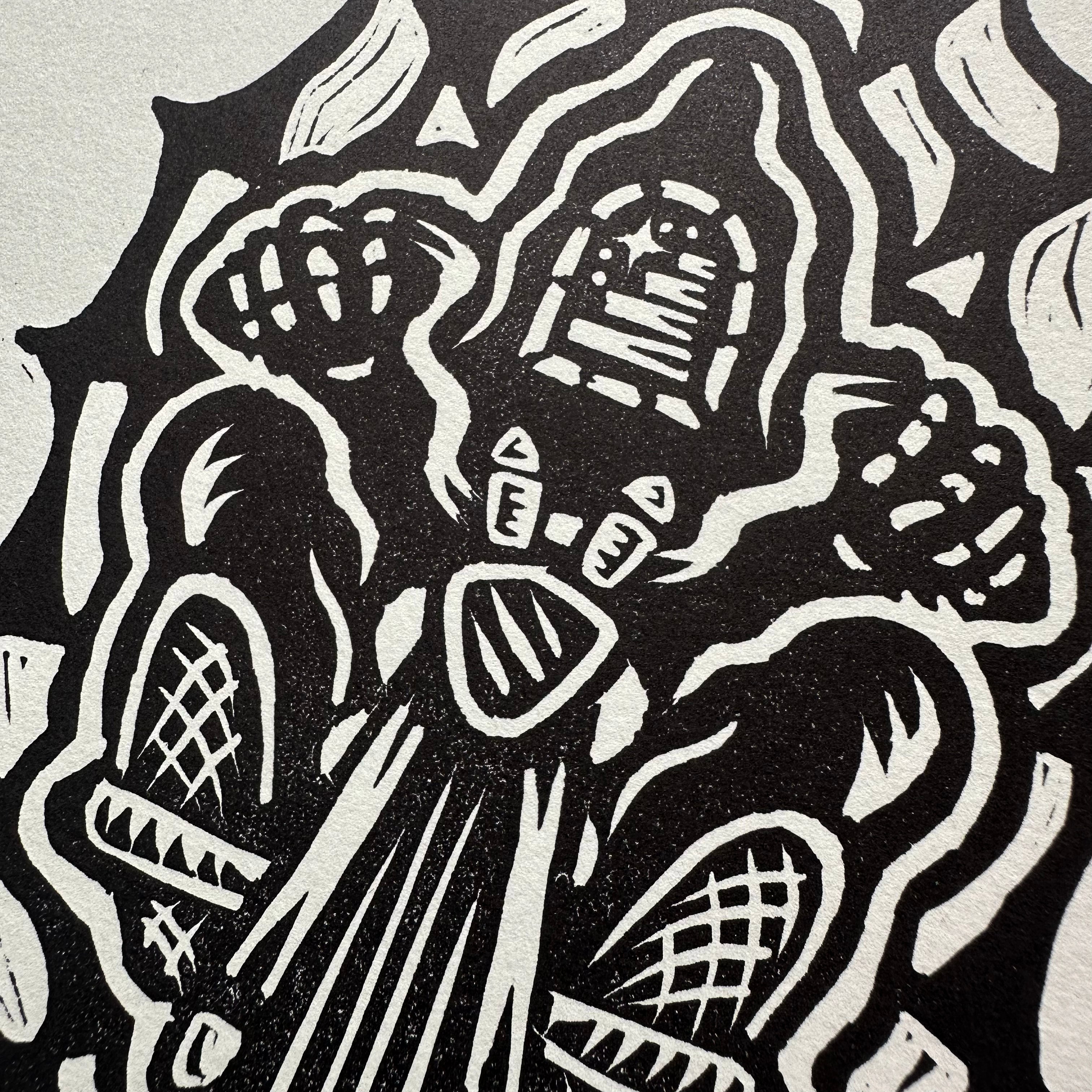 Into The Unknown Lino Print