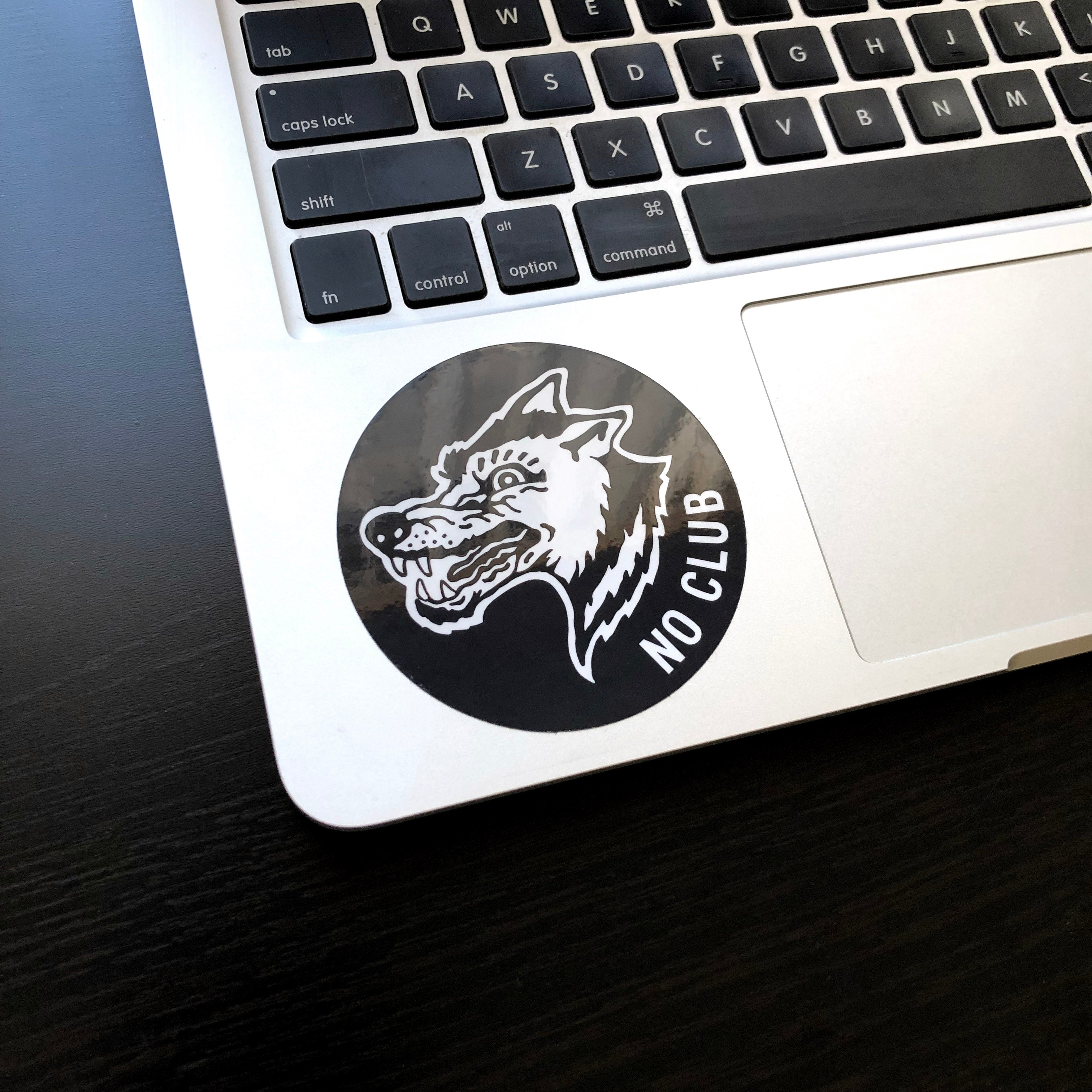 Lone Wolf - No Club Sticker