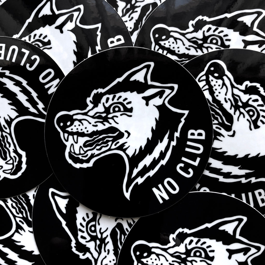 Lone Wolf - No Club Sticker