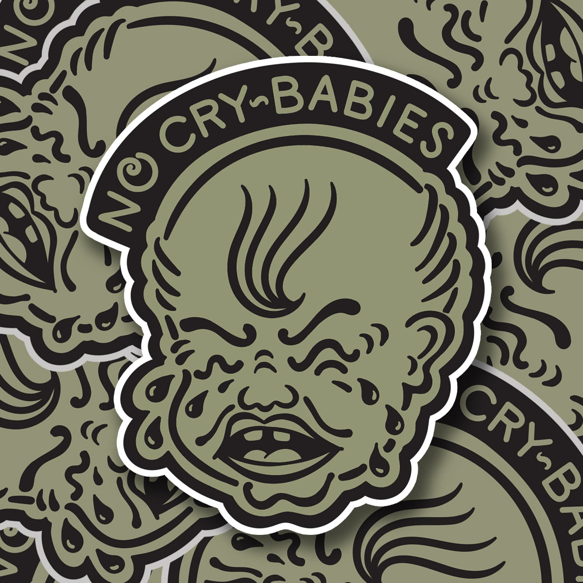 No Cry Babies Sticker