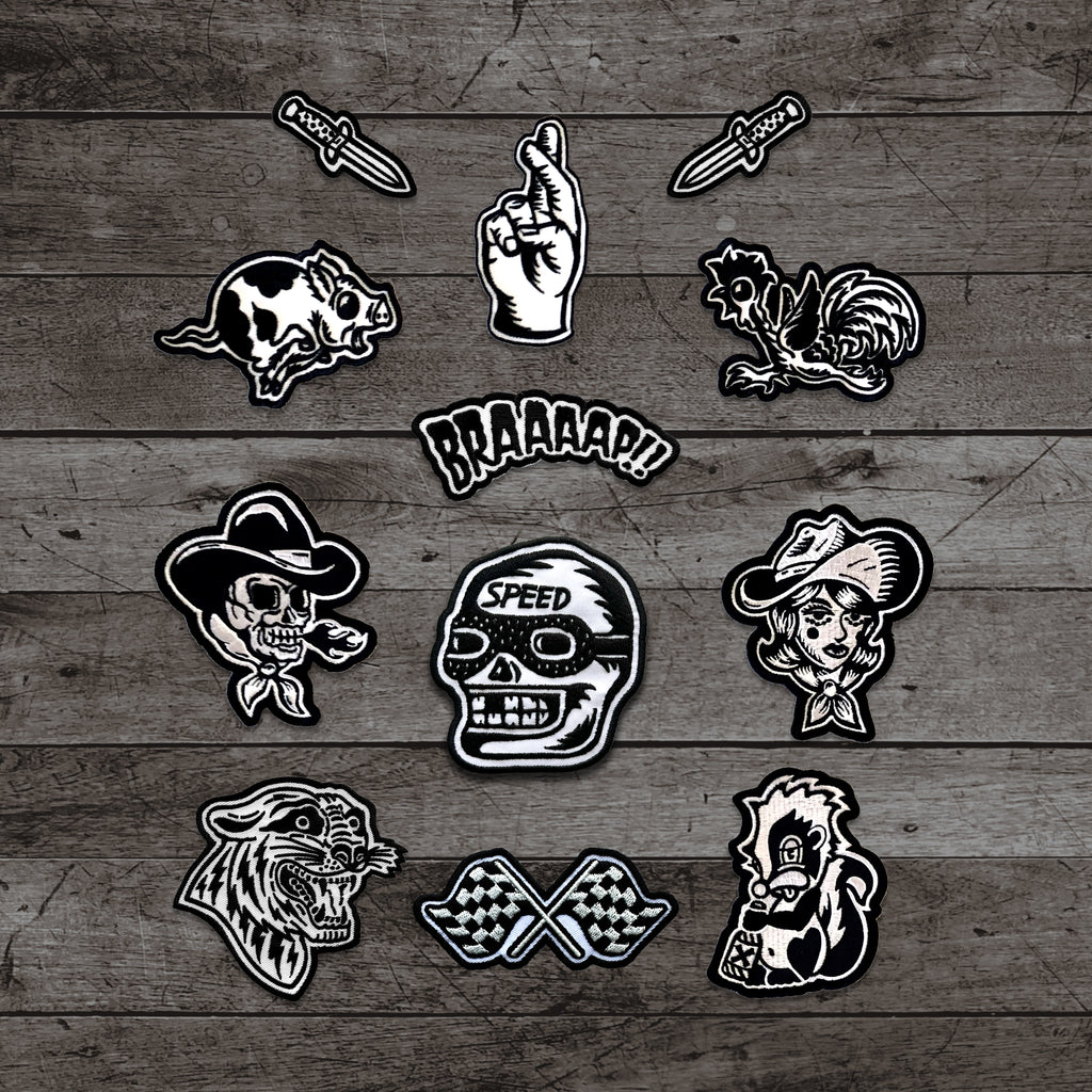 Embroidered Iron-on Tattoo Flash Patches