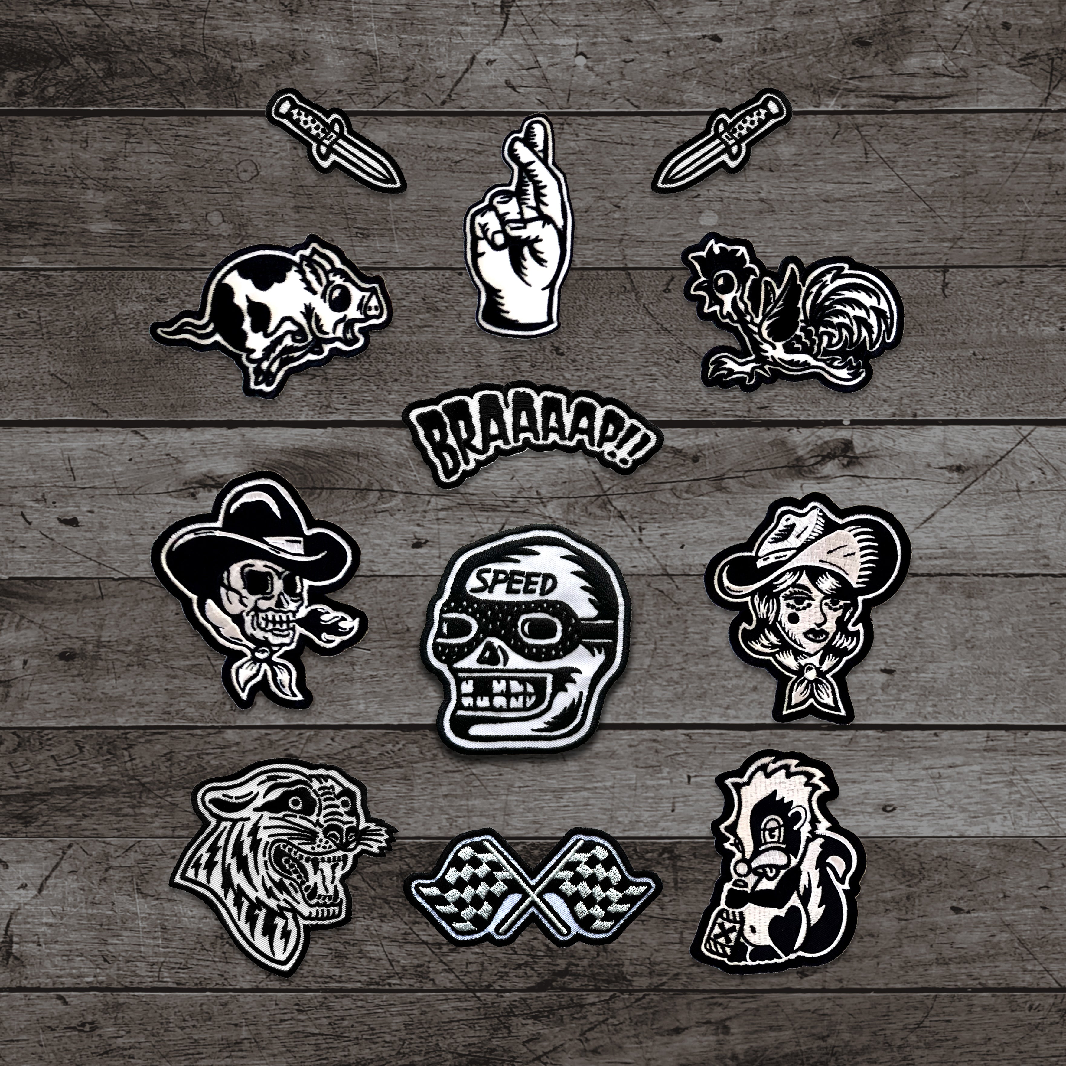 Embroidered Iron-on Tattoo Flash Patches