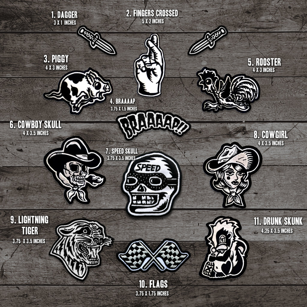 Embroidered Iron-on Tattoo Flash Patches