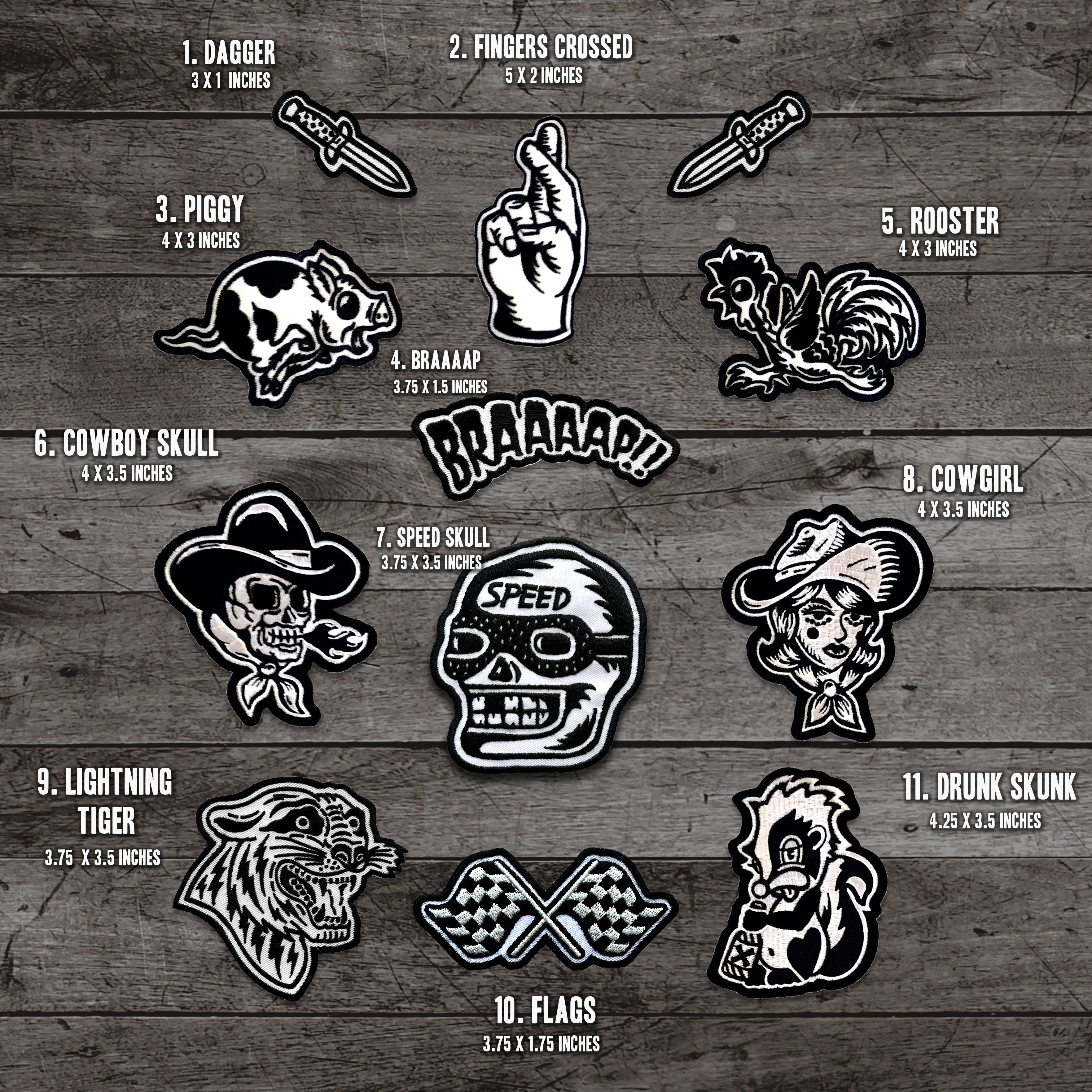 Embroidered Iron-on Tattoo Flash Patches