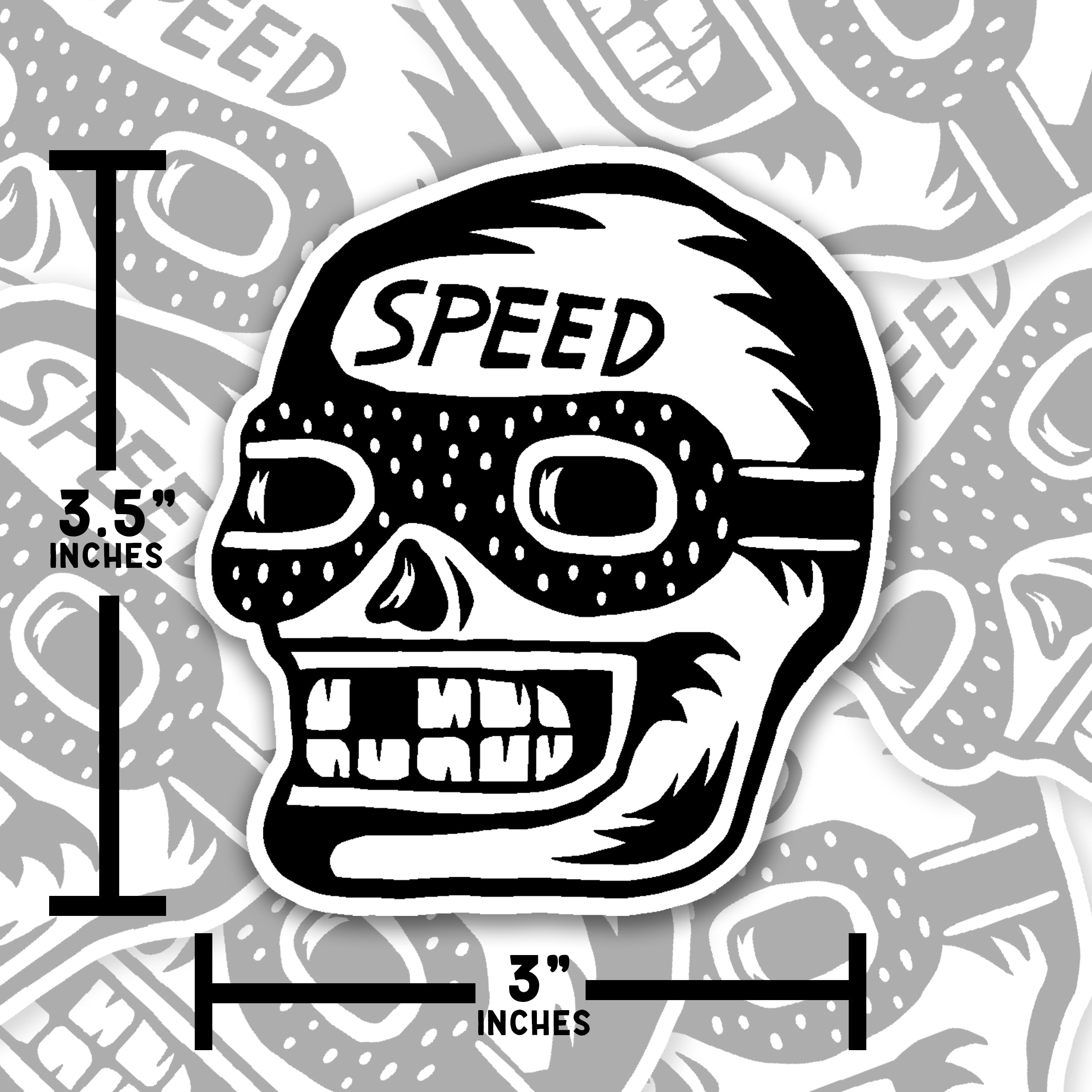 Speed Skull Sticker