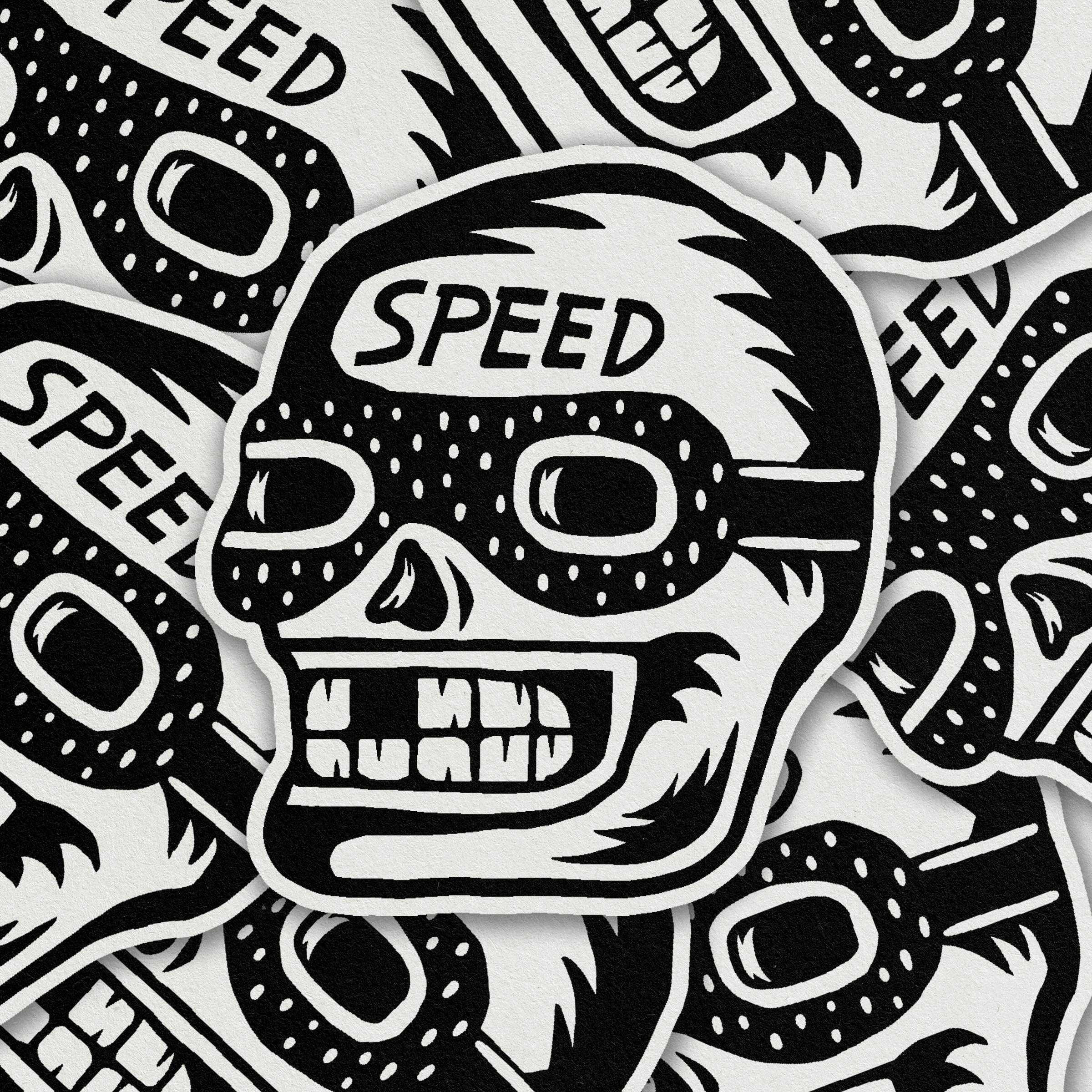 Speed Skull Sticker