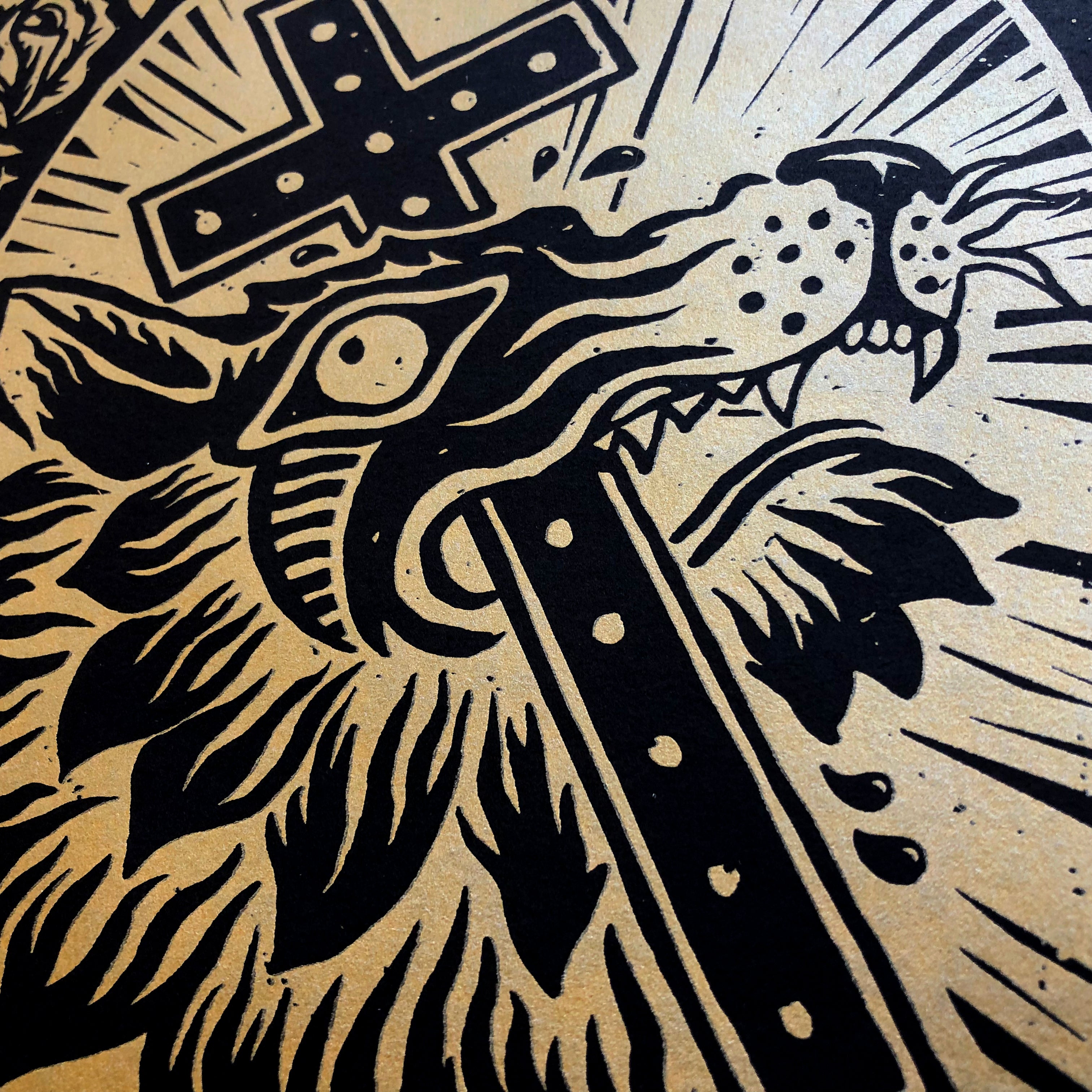 The "Sacred" Wolf Screen print