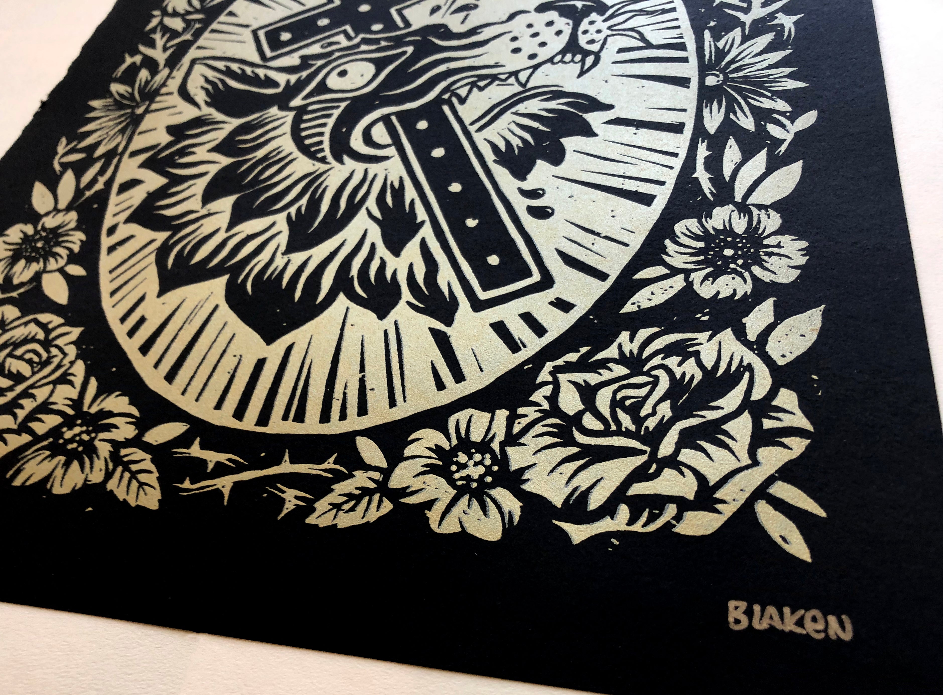 The "Sacred" Wolf Screen print