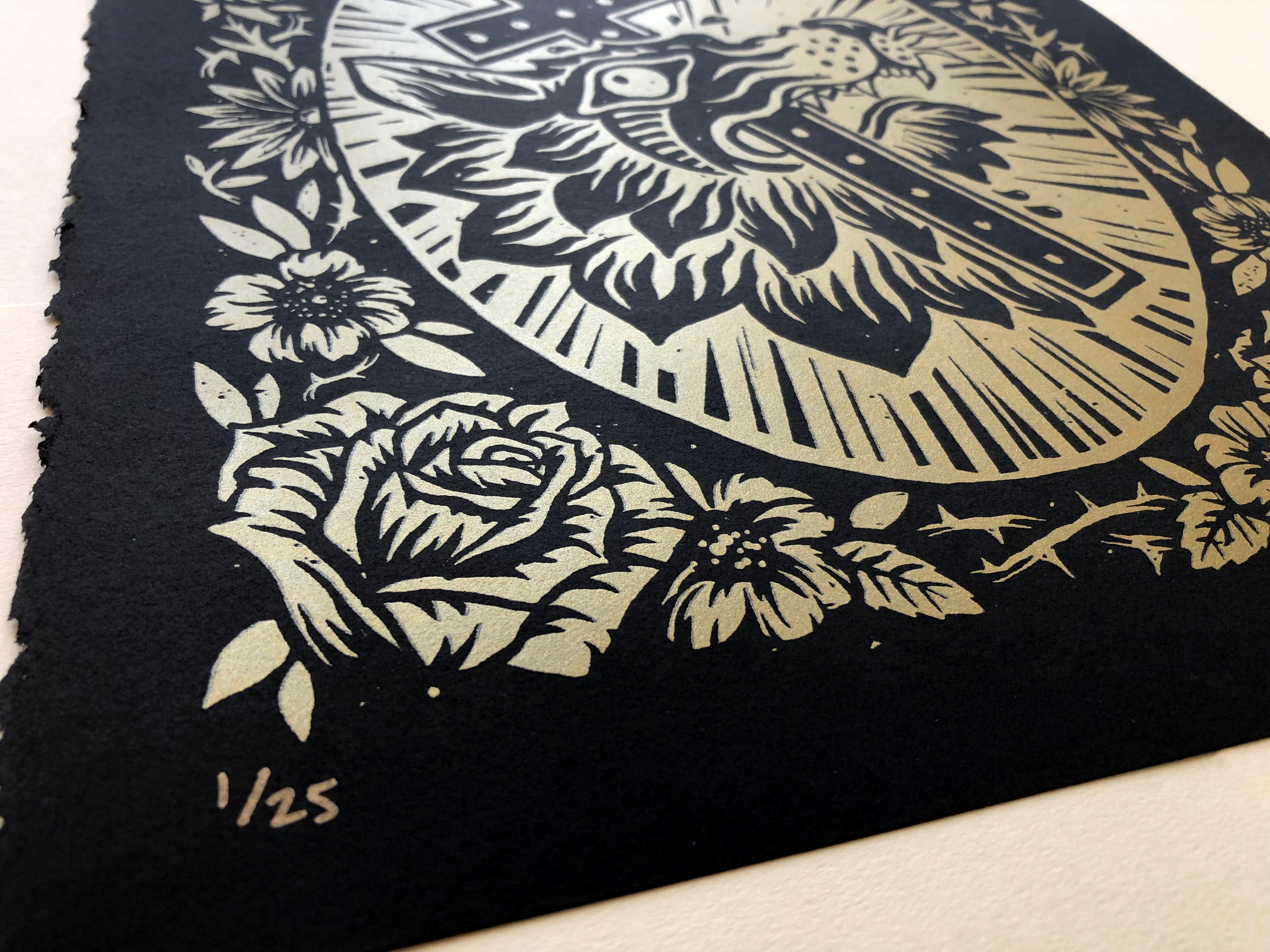 The "Sacred" Wolf Screen print
