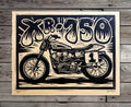 Harley Davidson XR-750 Lino Print