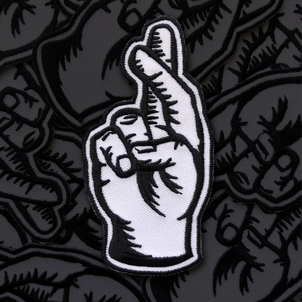 Fingers Crossed - Embroidered Patch