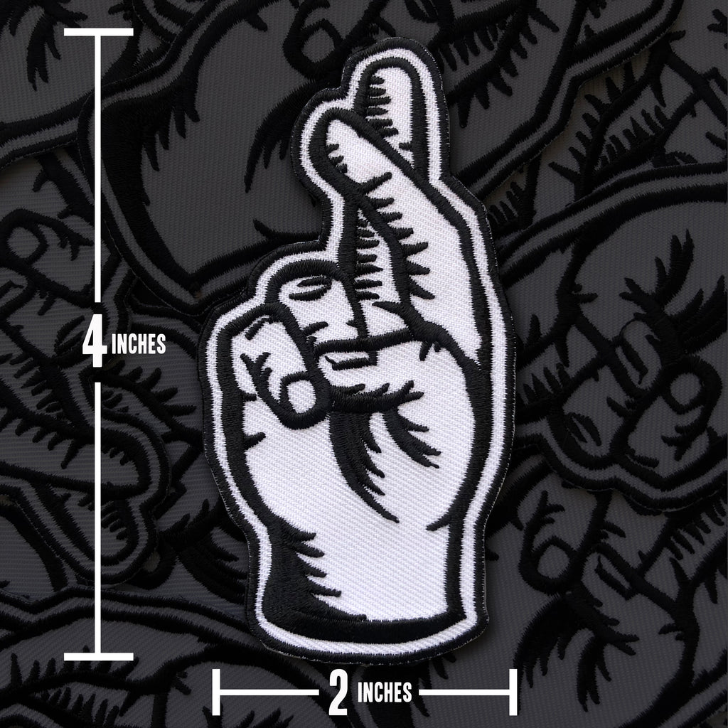 Fingers Crossed - Embroidered Patch