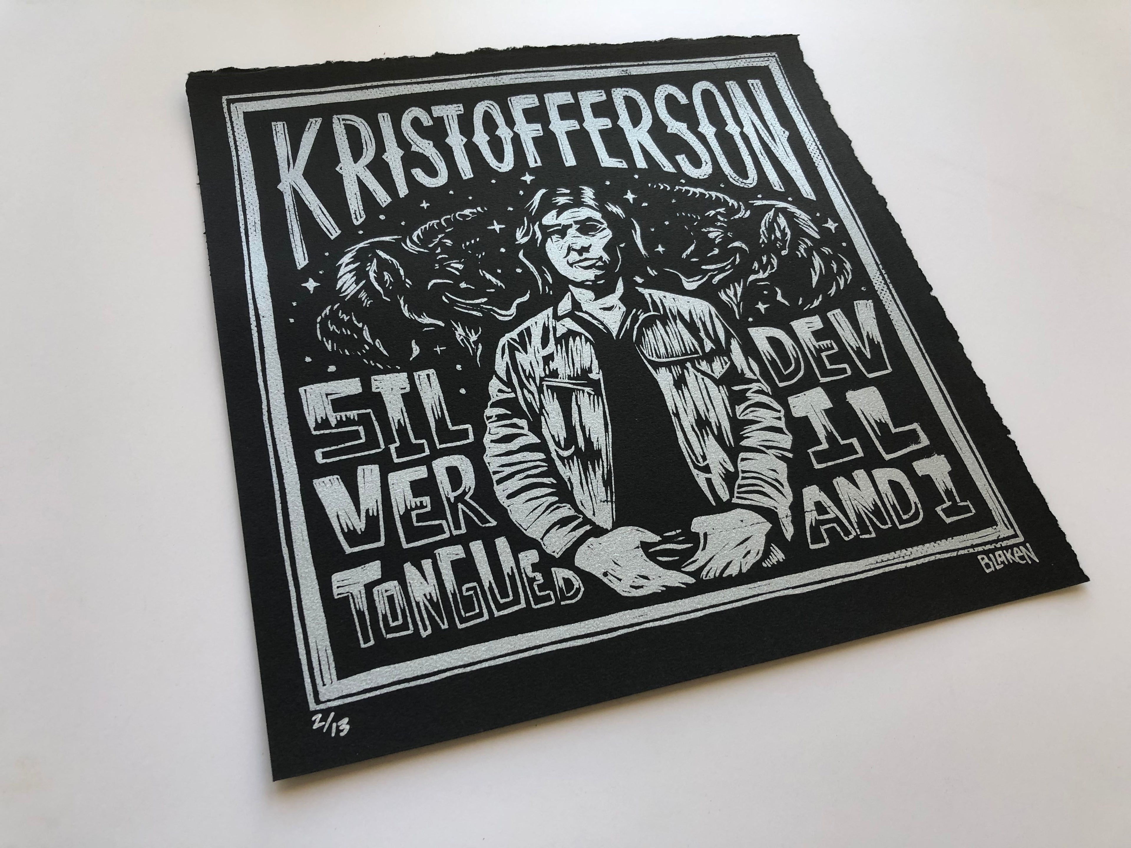 Kris Kristofferson Screenprint