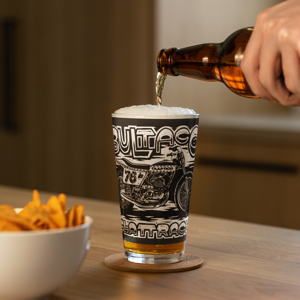 Bultaco Flat Track Shaker pint glass