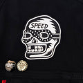 Speed Skull - Embroidered Iron on Patch